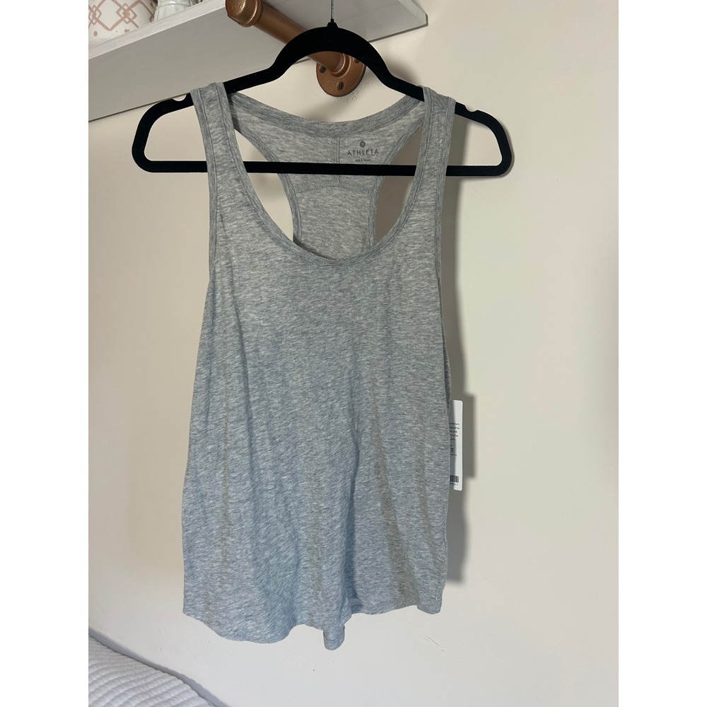 Athleta Daily Racerback Tank Top Women's XS Gray Sleeveless Athletic Casual